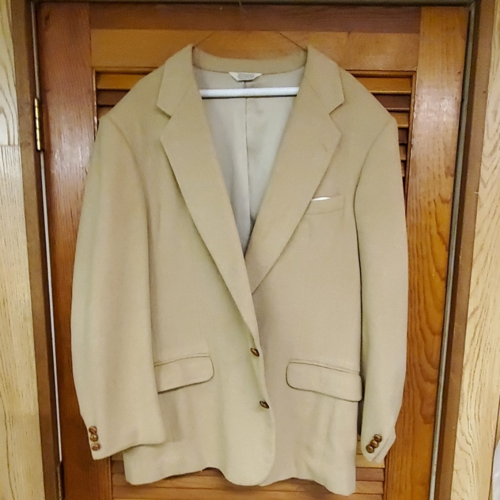 Tan Heather & Tweed 100% Camel Hair Blazer (XL)
